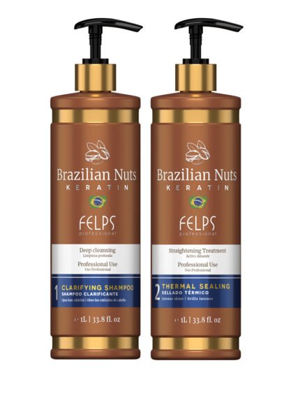 Bouteilles de duo de kératine brésilienne pour lisser cheveux bouclés frisottés