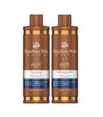 Professional Brazilian keratin duo bottles for smoothing porous, frizzy, curly hair