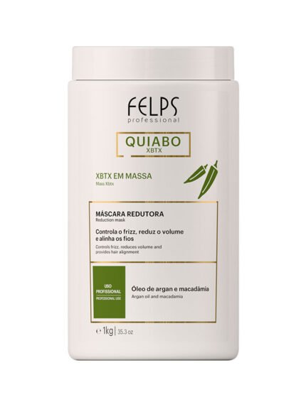 Professional Brazilian hair botox jar with okra, argan and macadamia for smoothing