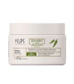 Felps Massa Quiabo XBTX hair botox jar, 300g salon size, white and green packaging