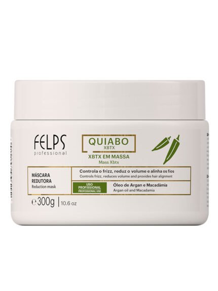 Professional Brazilian hair botox jar with okra, argan and macadamia for smoothing