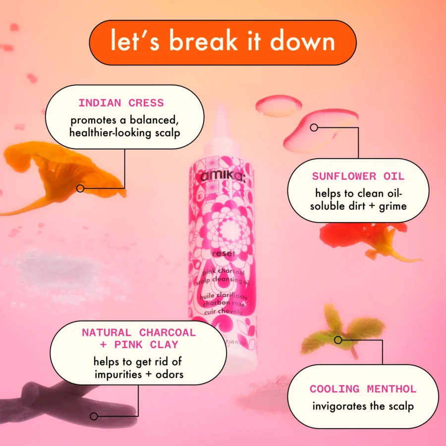AMIKA - Reset – Huile Nettoyante Cuir Chevelu au Charbon Rose - 200 ml – Image 4