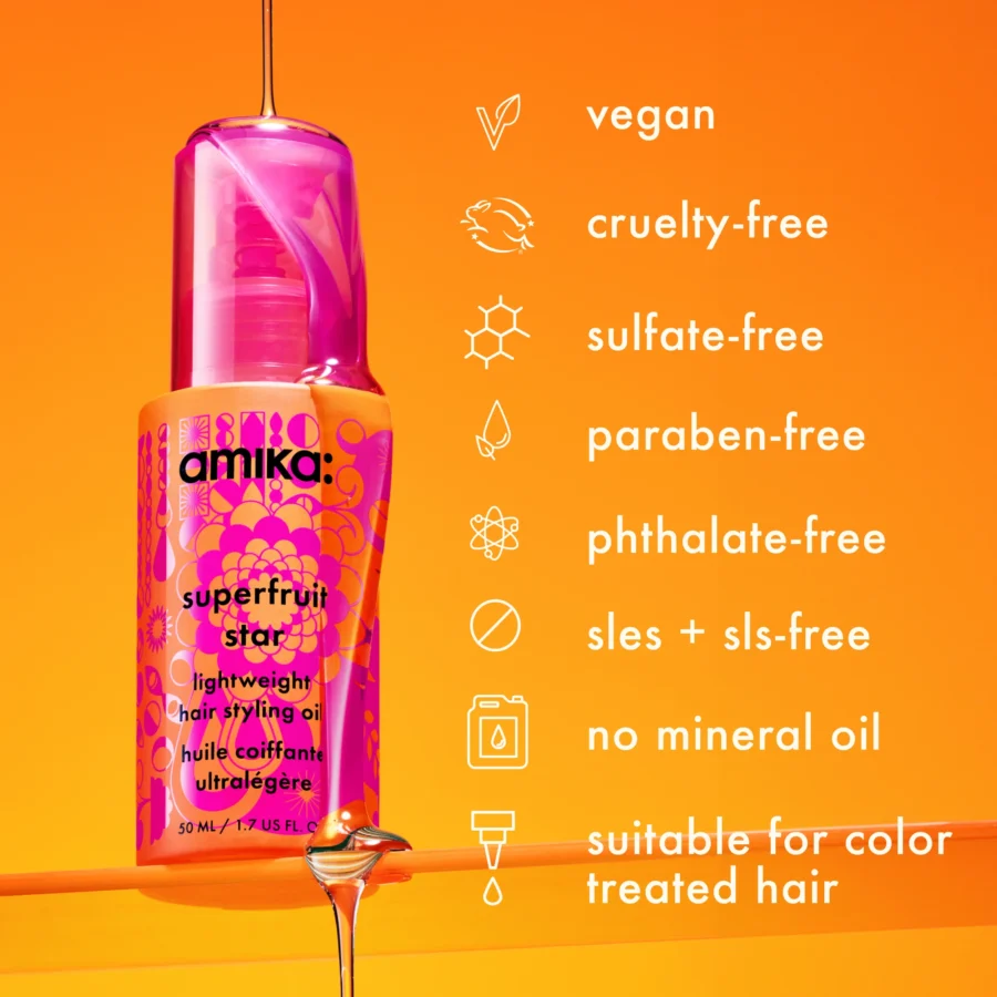 AMIKA - Superfruit Star – Huile Coiffante Légère - 50 ml – Image 11