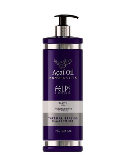 Bouteille de traitement nanoplastie lissant pour cheveux blonds avec pigment violet
