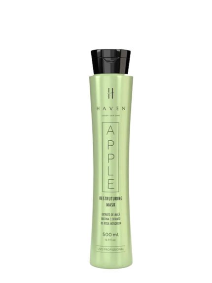 Keratin smoothing treatment bottle enriched with apple and rose botanical extracts