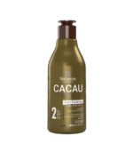Bottle of Brazilian keratin straightening treatment for dense, frizzy, curly hair