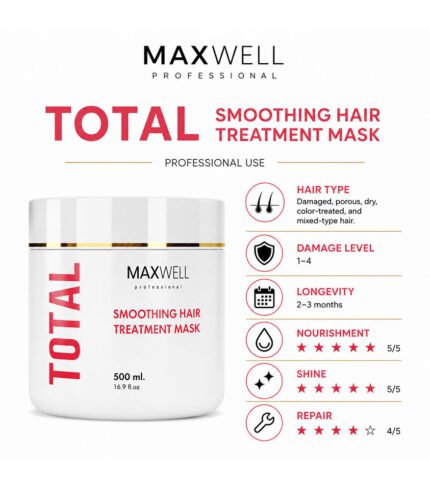 Concentré de botox capillaire brésilien en flacon de 500ml pour cheveux endommagés et poreux
