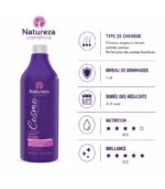 Bouteille de traitement lissant à la kératine pour cheveux poreux et colorés, 500 ml