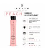 Haven Peach – Traitement kératine lissage doux – 500 ml – Image 2