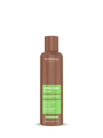 Bouteille de shampooing Prohall Burix Care pour entretenir les traitements de lissage