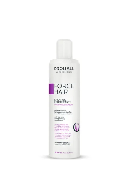Bouteille de shampooing fortifiant pour cheveux affaiblis et cassants, 500 ml, de Prohall