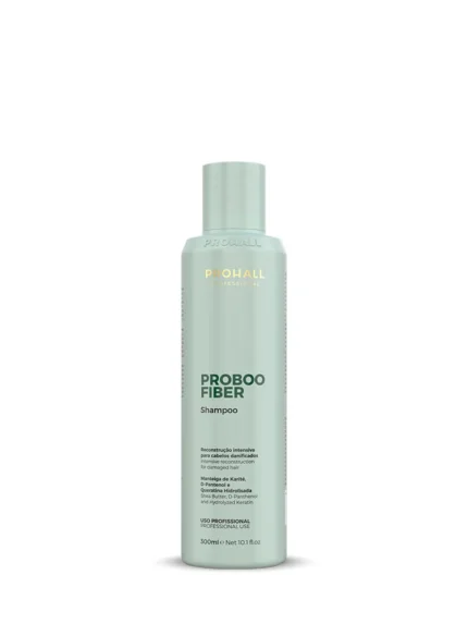 Bouteille de shampooing réparateur Prohall vert pâle pour cheveux endommagés et fragiles