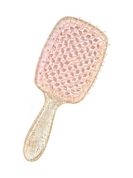 Vented Detangle Hair Brush – Gold Glitter/Blush Pink
